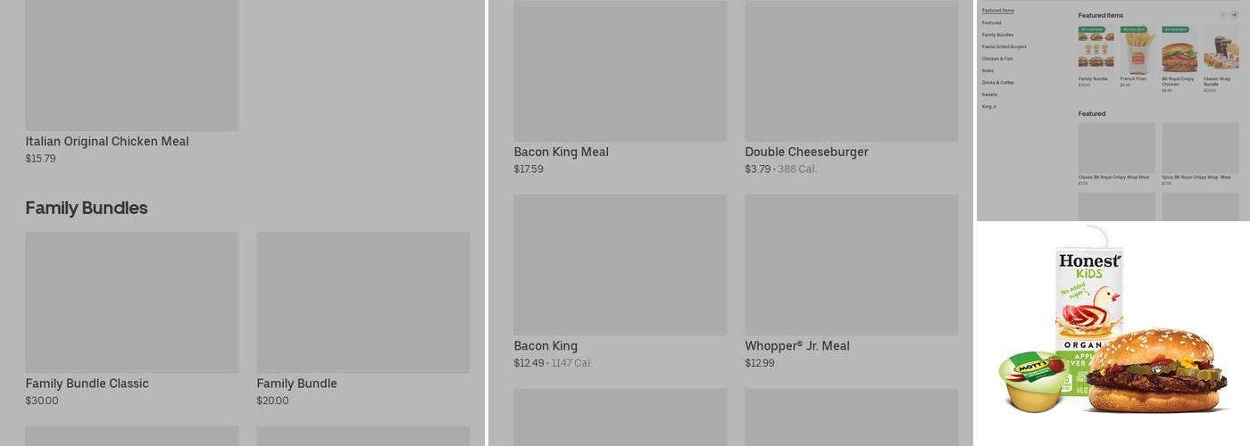 Burger King Menu