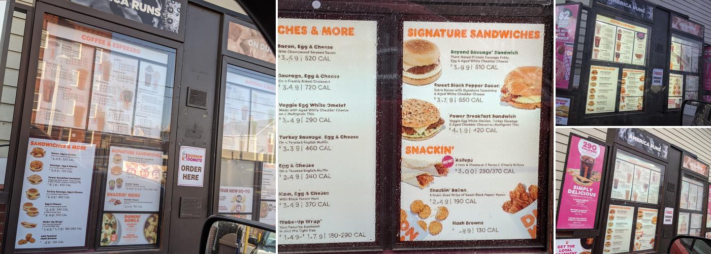 Dunkin' Menu