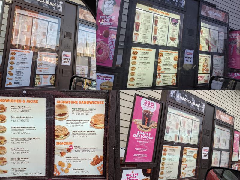 Dunkin' Menu