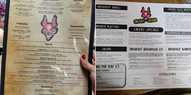 Cheeky Chicos Clapham Menu