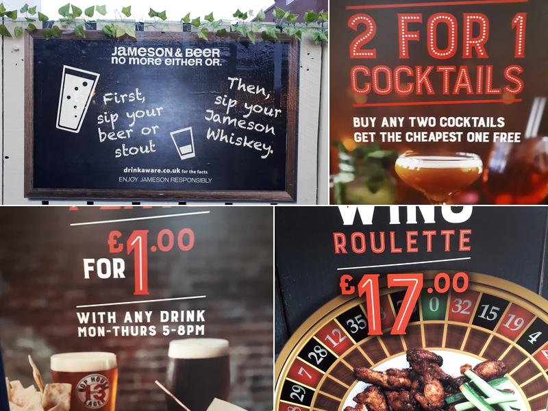 O'Neill's Sutton Menu