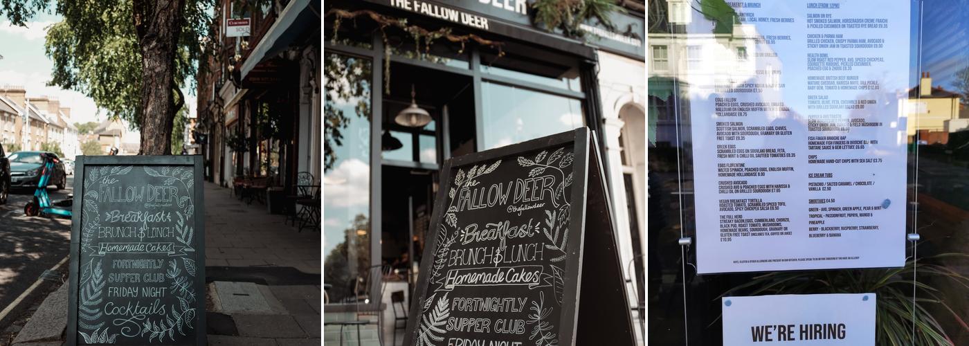 The Fallow Deer Menu