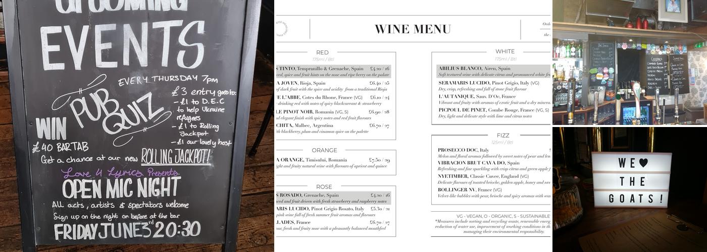 Shelverdine Goathouse Menu