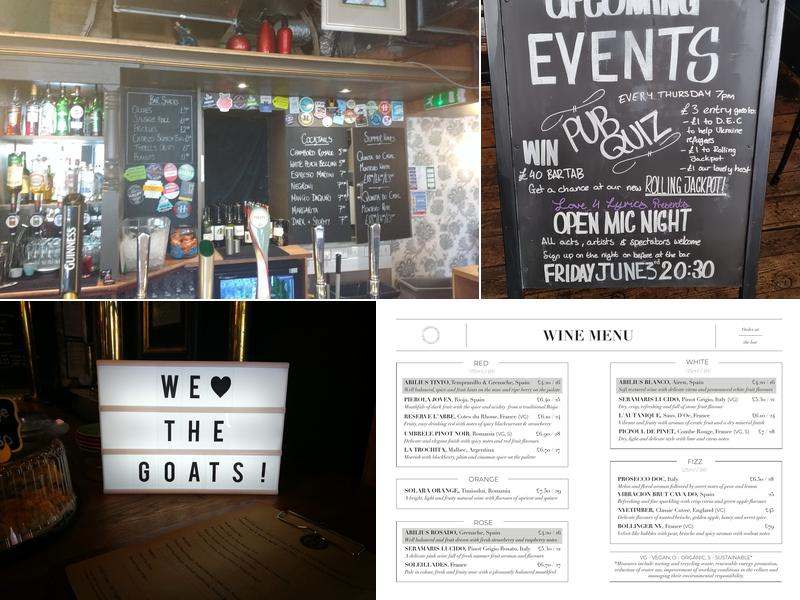 Shelverdine Goathouse Menu