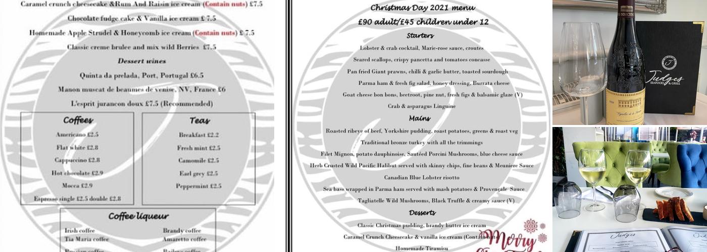 Judges Bar & Restaurant Potters Bar Menu