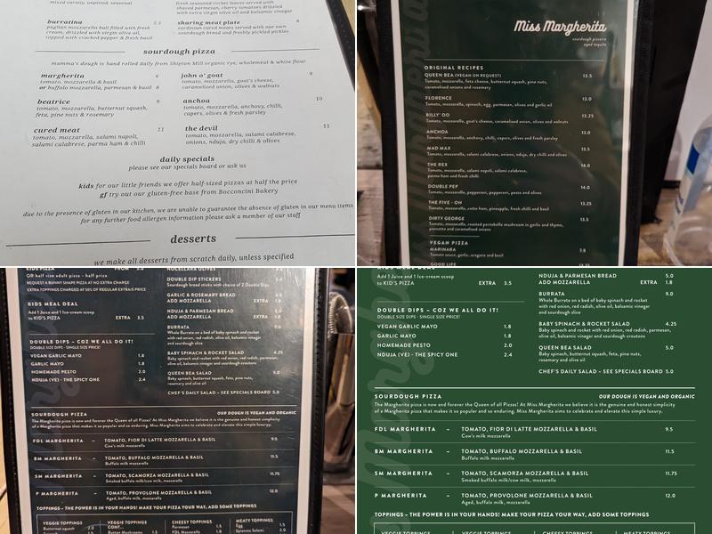 Miss Margherita - Sourdough Pizzeria / Aged Tequila Menu