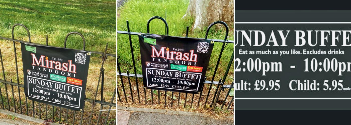 Mirash Tandoori Menu