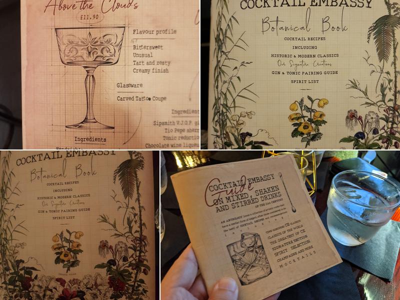 Cocktail Embassy Menu