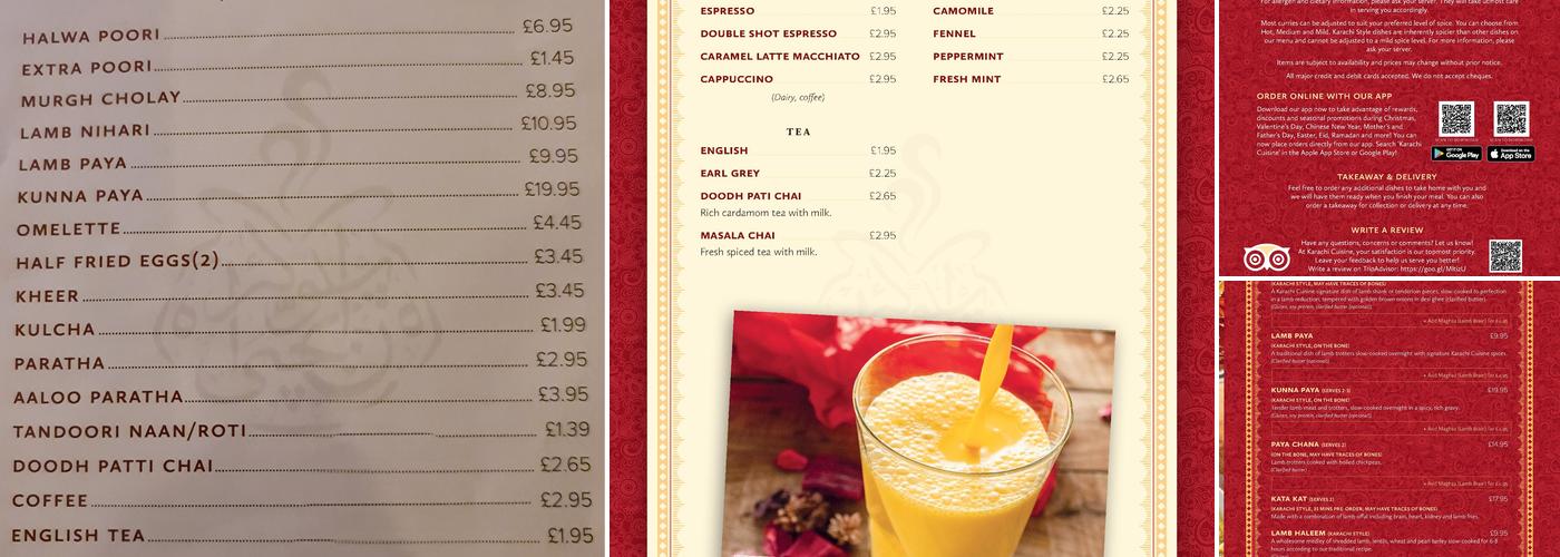 Karachi Cuisine Menu