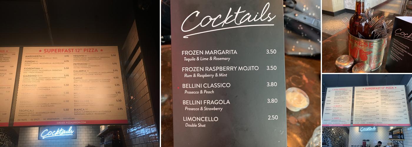 Pizza Union Dalston Menu