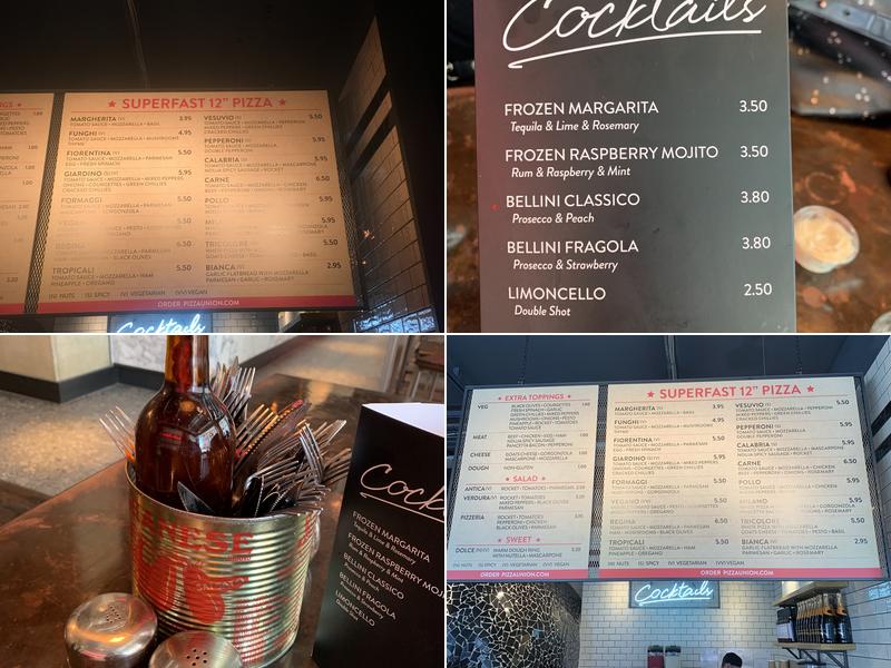 Pizza Union Dalston Menu