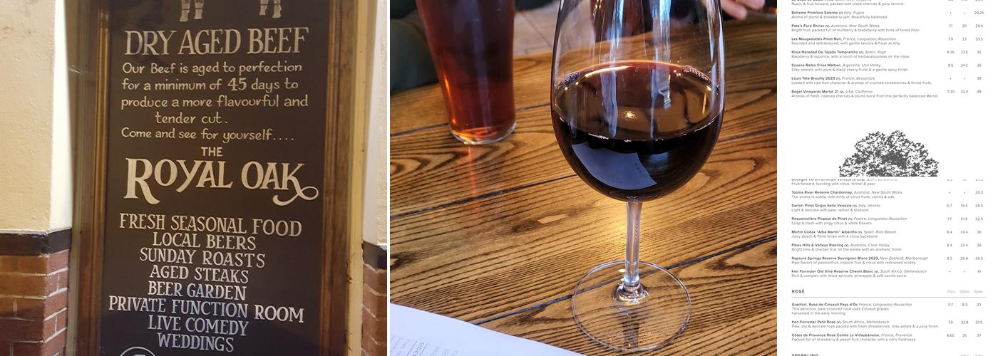 The Royal Oak New Malden Menu