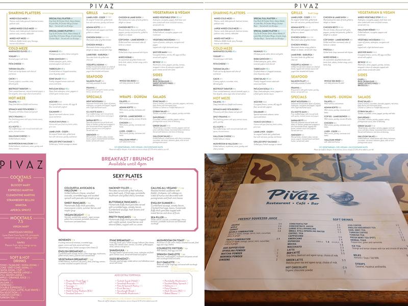 Pivaz Menu