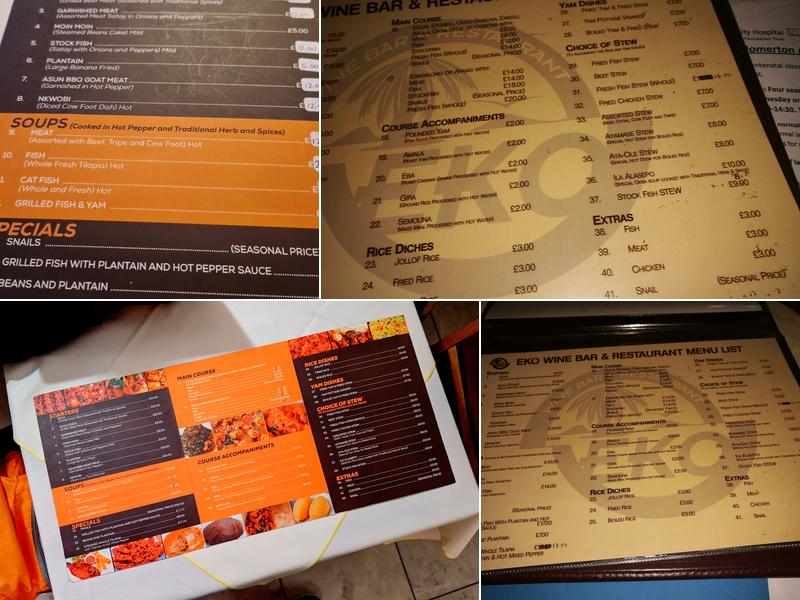 Eko Wine Bar & Restaurant Menu