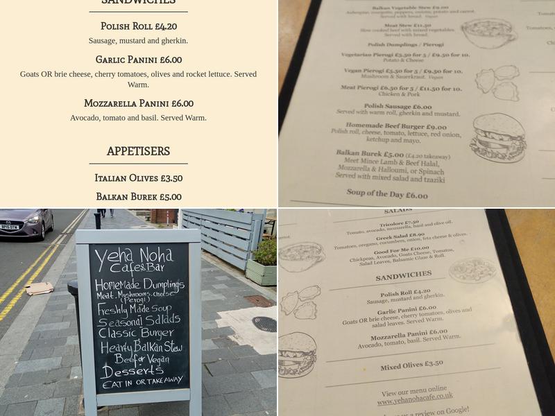 Yeha Noha Cafe Bar Menu