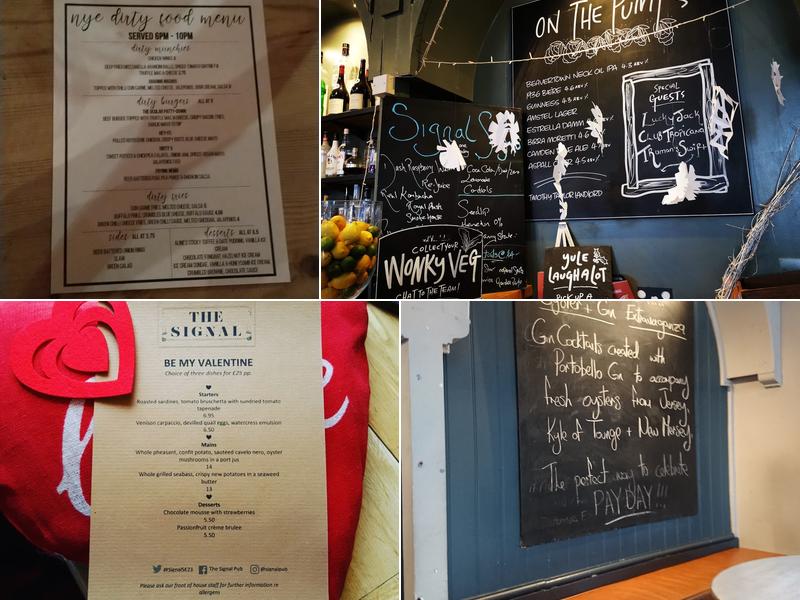 The Signal Pub Menu