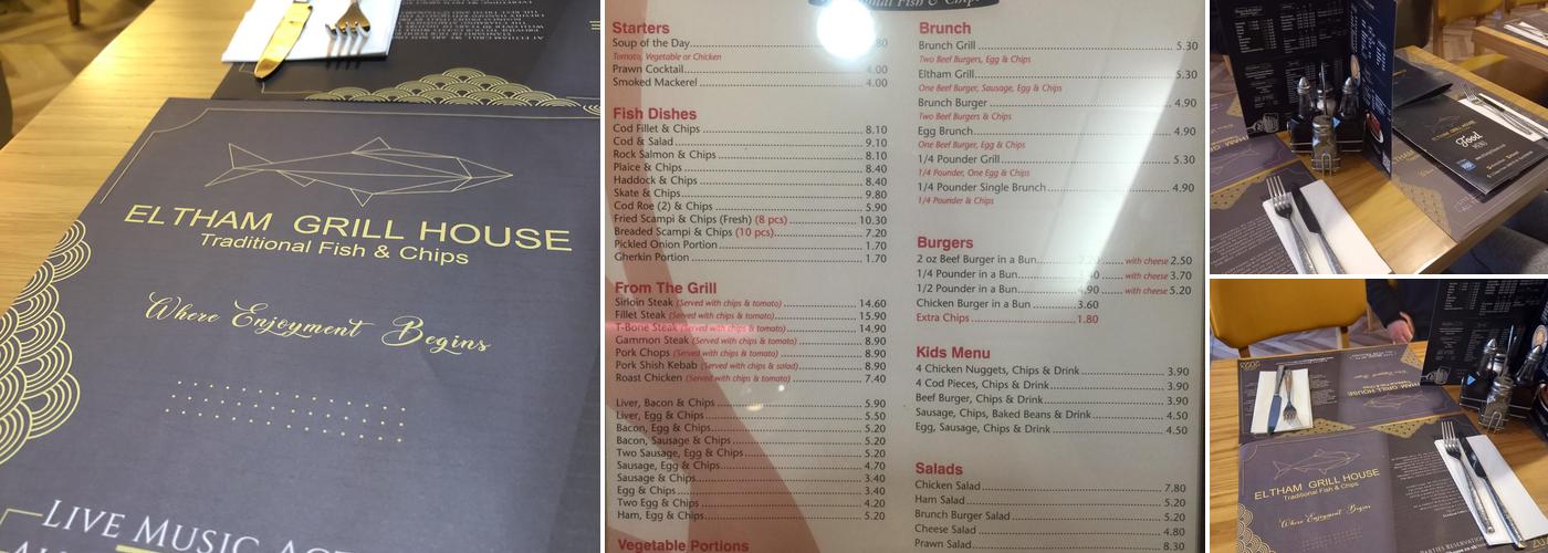 Eltham Grill House Menu