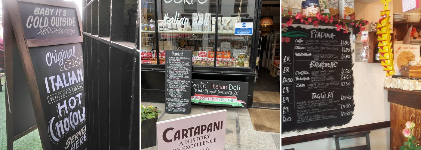 Corto Italian Deli Menu