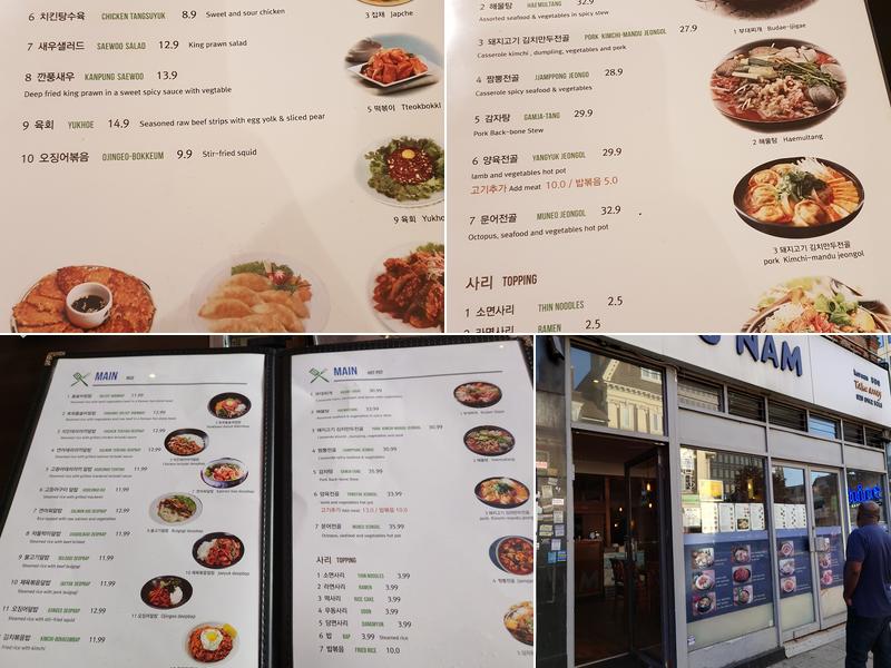 Kangnam Menu