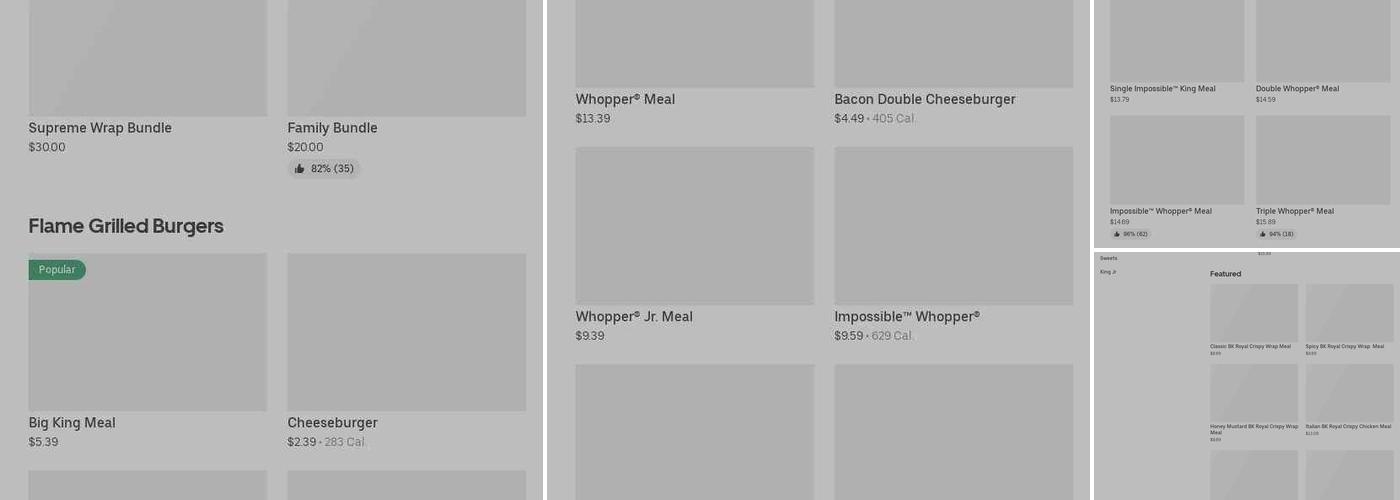 Burger King Menu