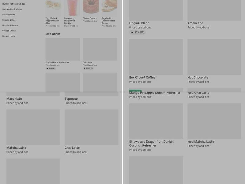Dunkin' Menu