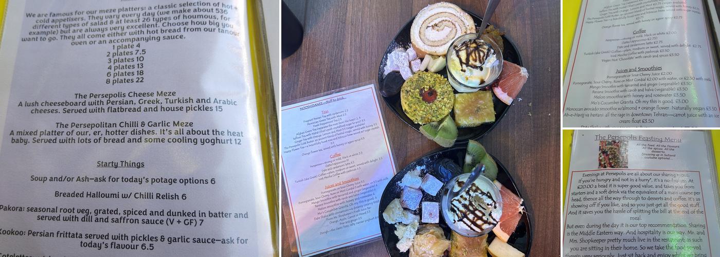 Persepolis Menu