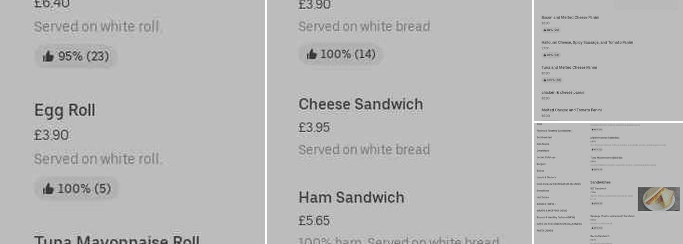 Cafe on the Green Menu