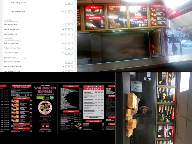 Wallington Express Menu