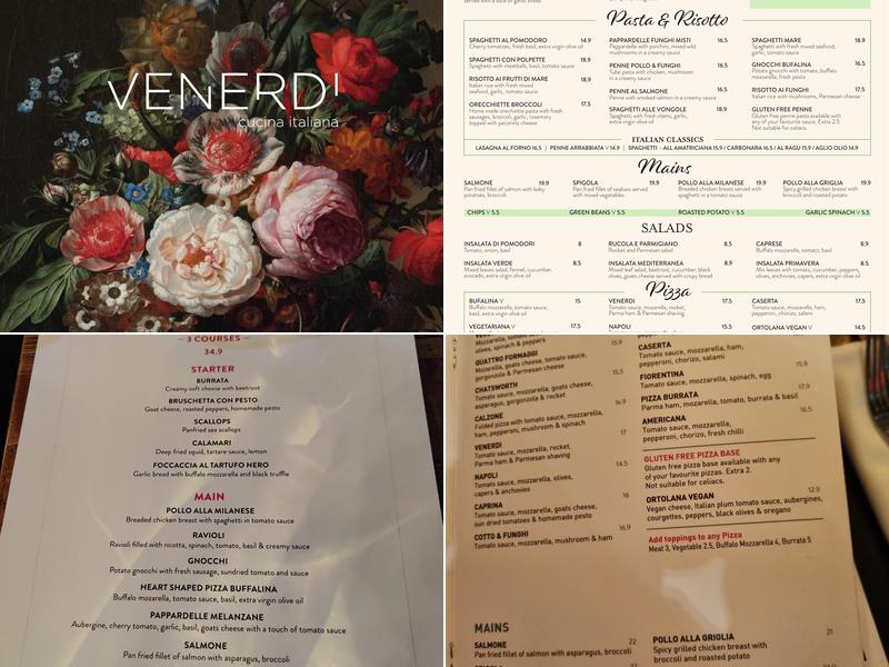 Venerdi Menu