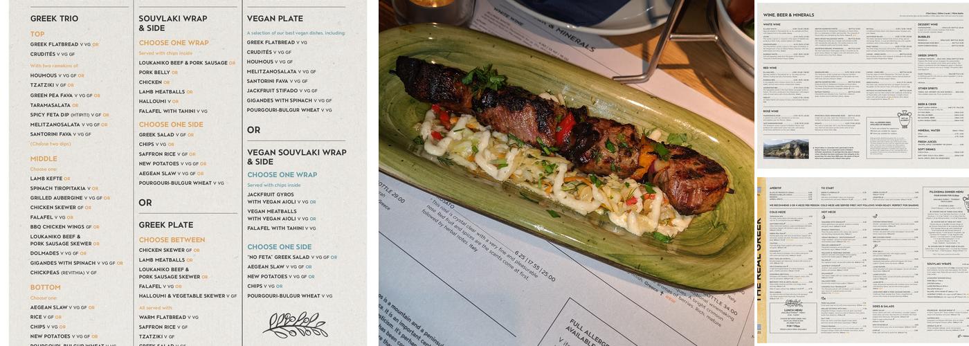 The Real Greek - Dulwich Menu