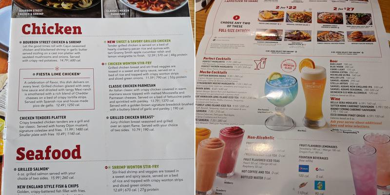 Applebee's Grill + Bar Menu