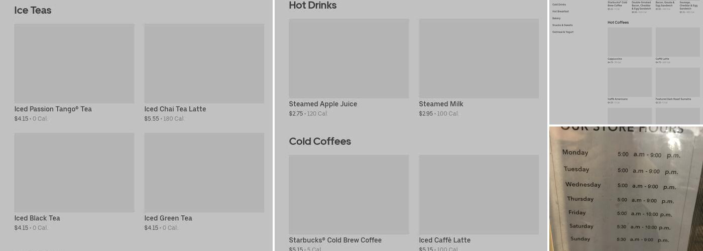 Starbucks Menu