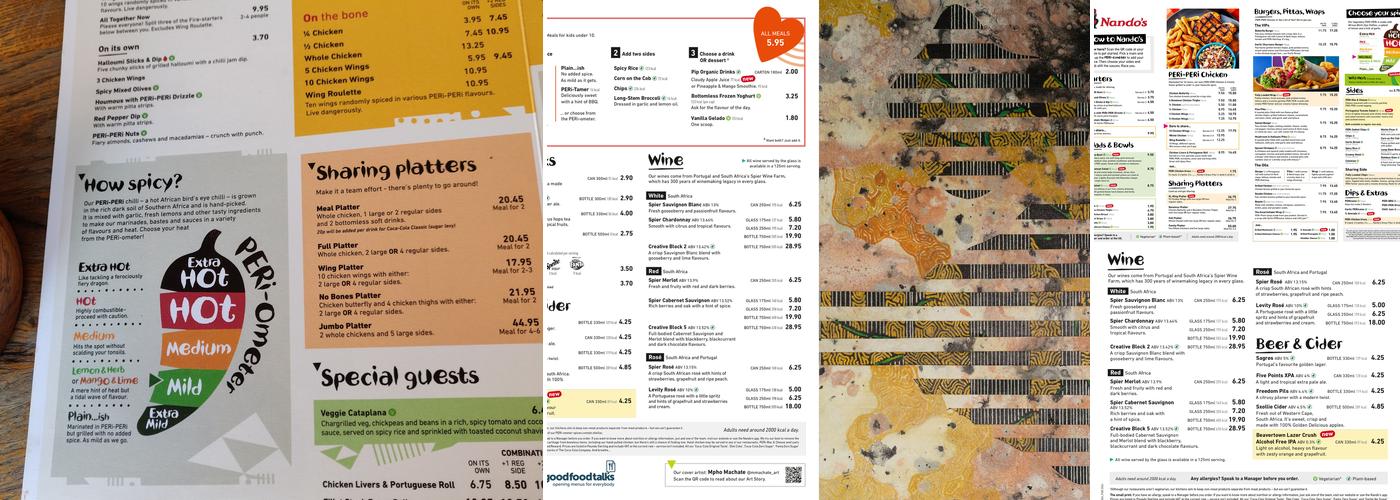 Nando's Menu