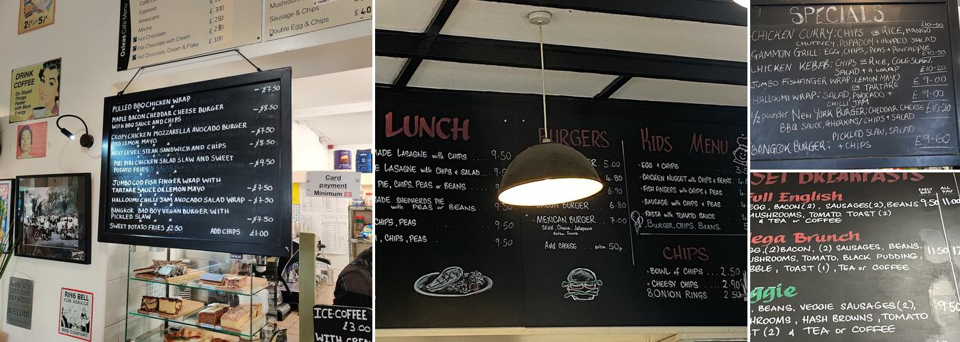 The Oxleas Woods Cafe Menu