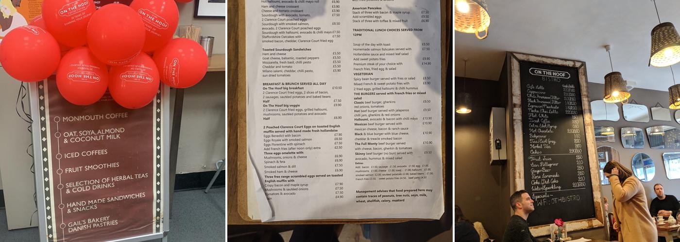 On the Hoof Bistro Sydenham Menu