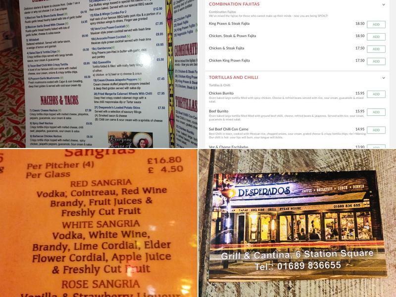 El Desperado Mexican Grill & Cantina Menu