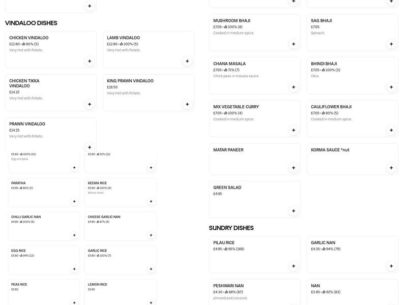 Little India Menu