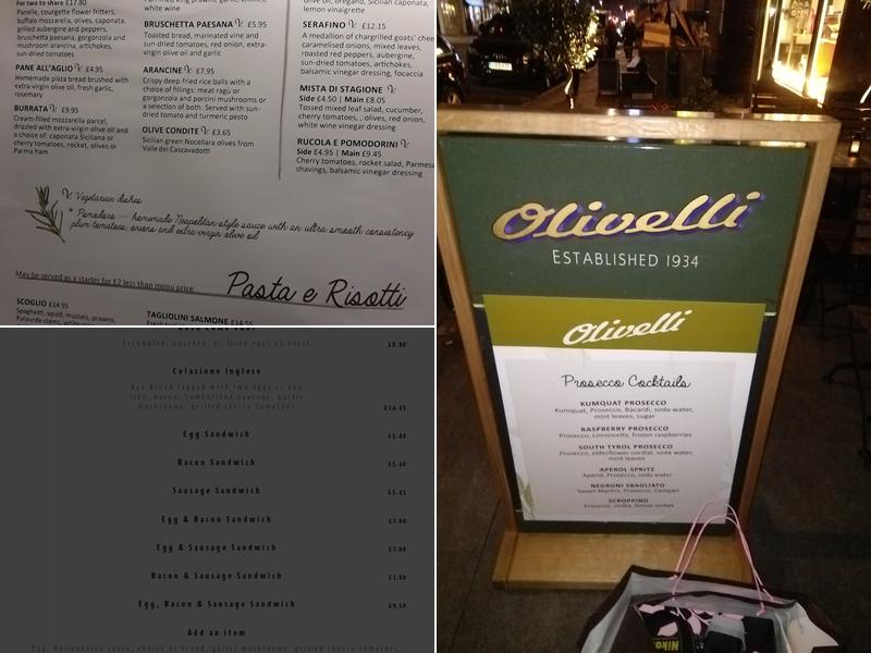 Ristorante Olivelli Menu