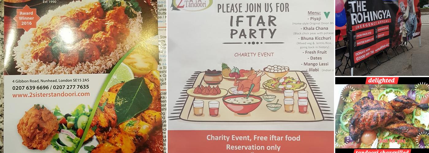 2 Sisters Tandoori Menu