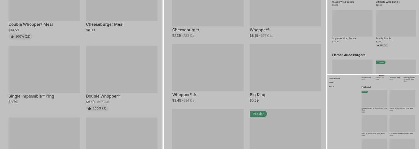 Burger King Menu