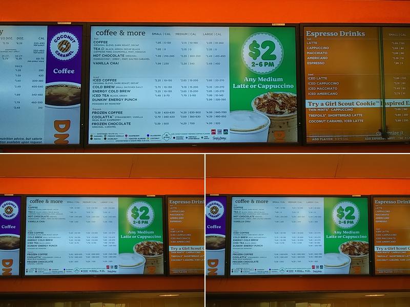 Dunkin' Menu