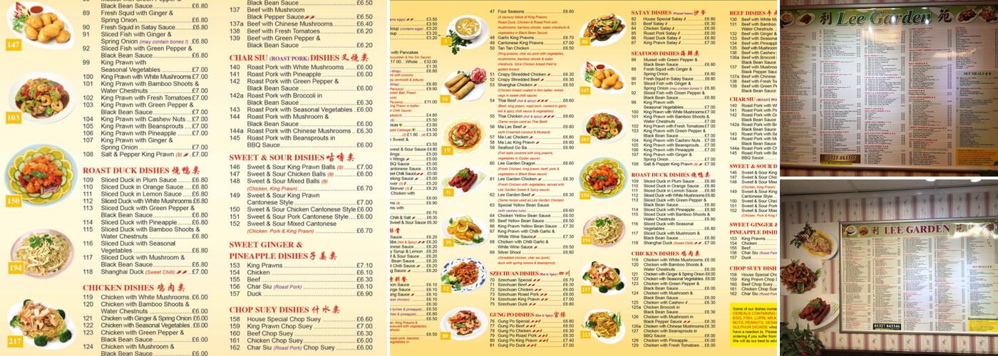 Lee Garden Menu