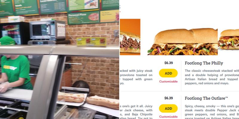 Subway Menu