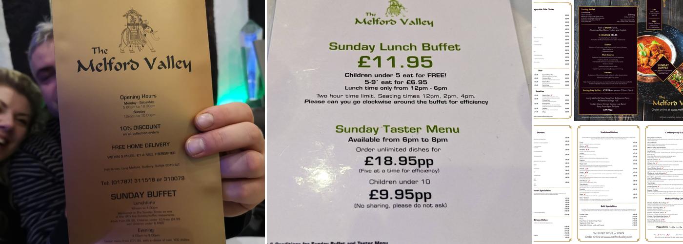 Melford Valley Tandoori Menu