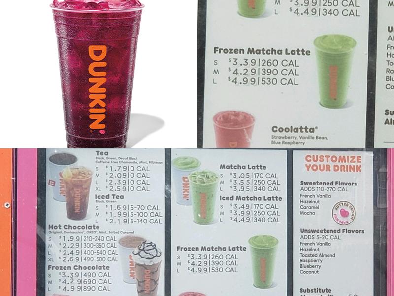 Dunkin' Menu