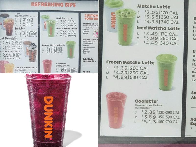 Dunkin' Menu