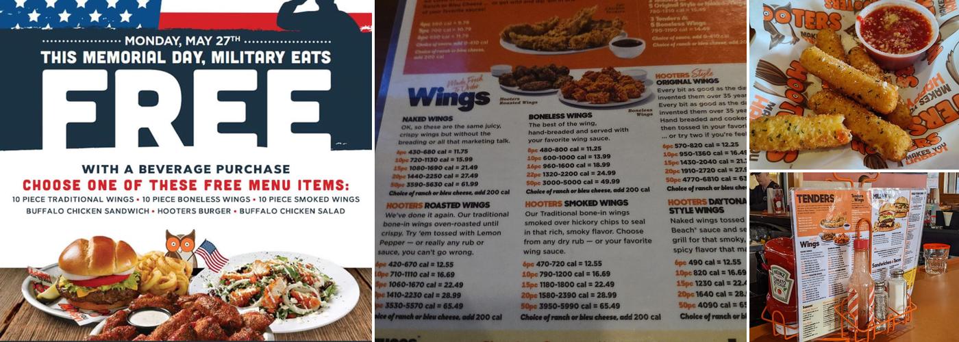 Hooters Menu