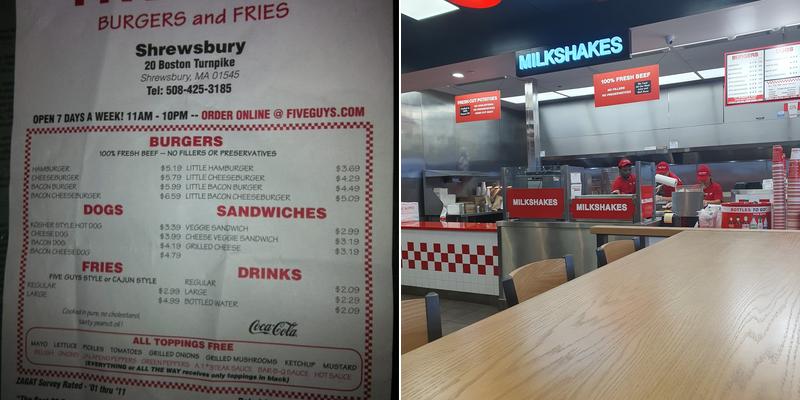Five Guys Menu