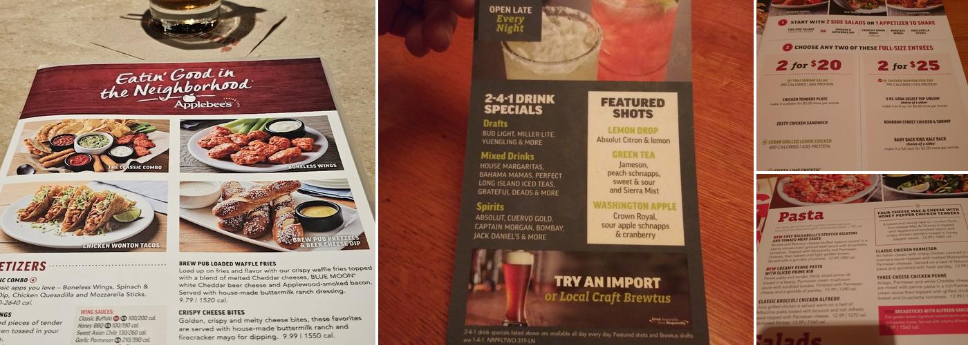Applebee's Grill + Bar Menu