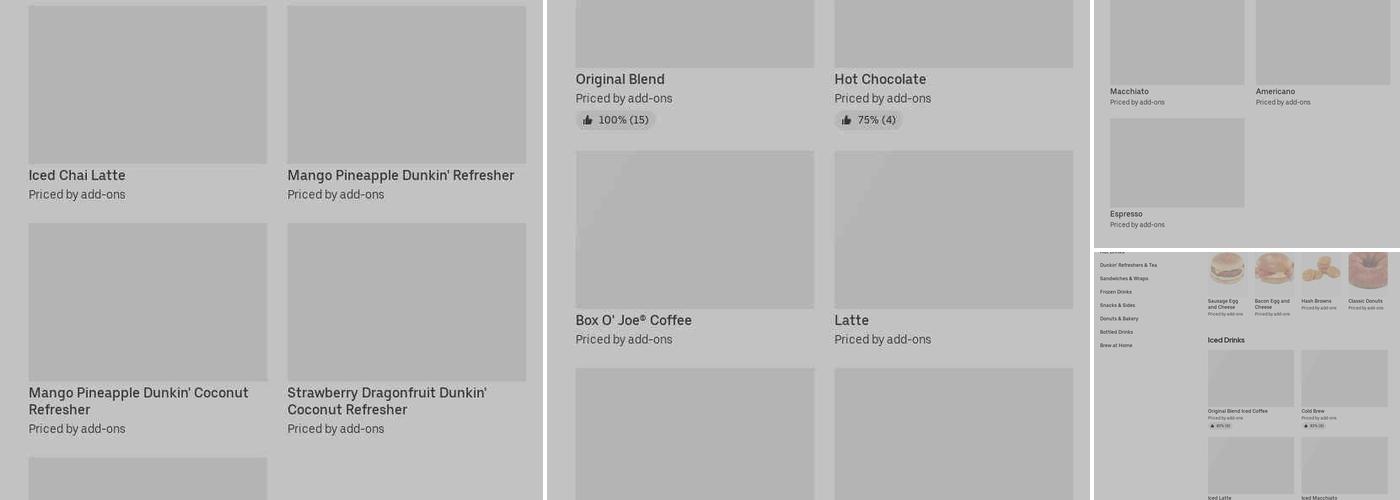 Dunkin' Menu